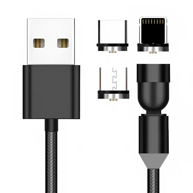 Copper Magnetic Charging Cable (Black)