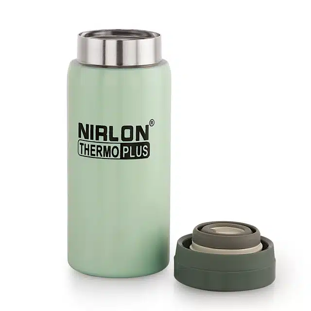 Stainless Steel Double Wall Vacuum Insulated Water Bottle (Green, 200 ml)