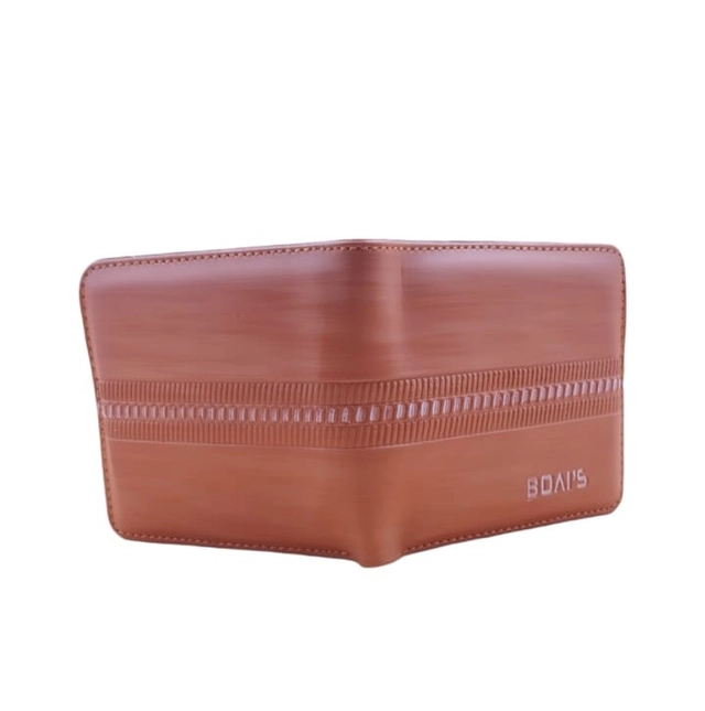 Faux Leather Wallet for Men (Tan)