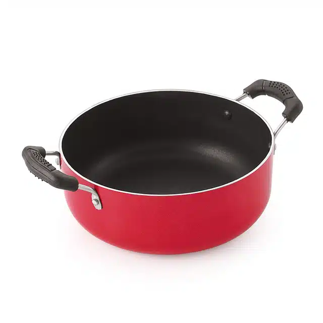 Aluminium Cookware Pot (Red, 2 L)