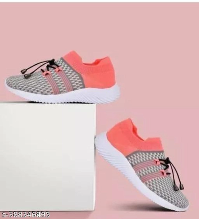 Casual Shoes for Women (Pink & Grey, 4)