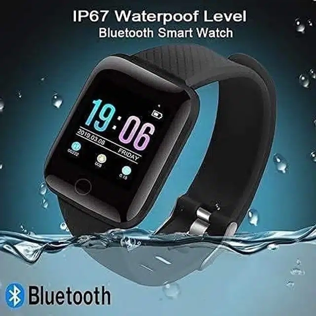 ID 116 Bluetooth Smart Watch (Black)