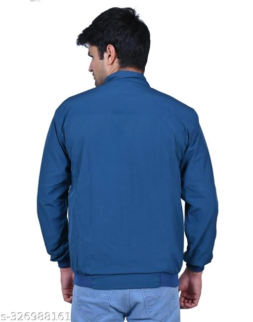 Polyester Jacket for Men (Blue, M)