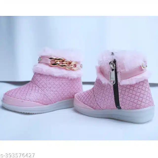 Boots for Girls (Pink, 6-9 Months)