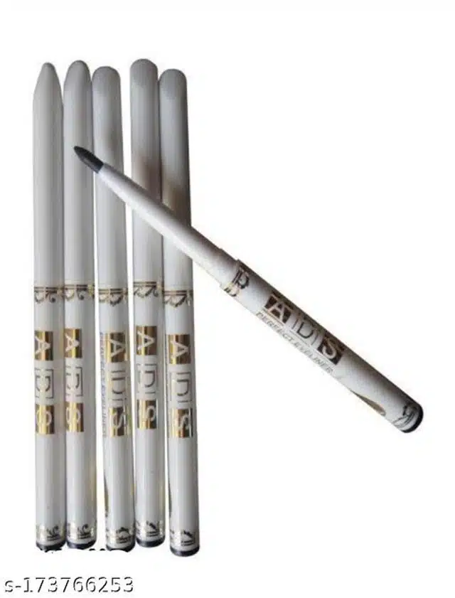 ADS Pencil Kajal (Black, Pack of 6)