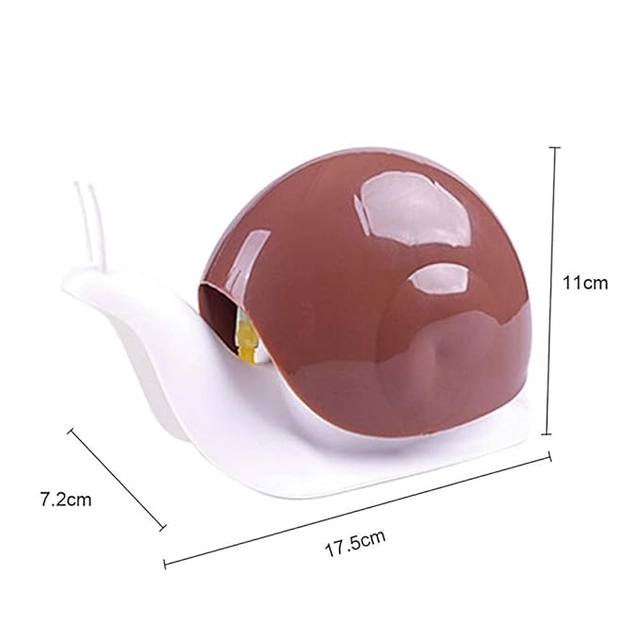 ABS Plastic Snail Shape Liquid Soap Dispenser (Brown & White, 120 ml)