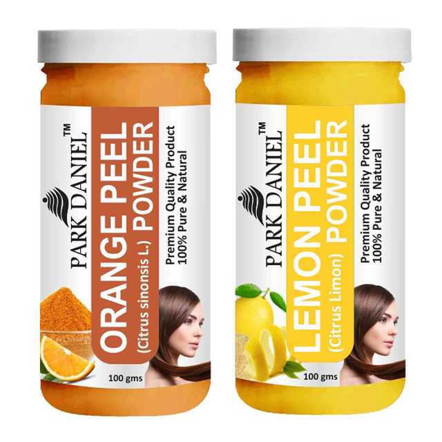 Park Daniel 100% Pure & Natural Orange Peel Powder & Lemon Peel Powder (Pack Of 2, 100 g) (SE-577)