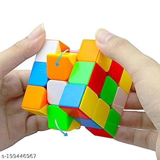 Plastic Rubik Cube (Multicolor, Pack of 2)