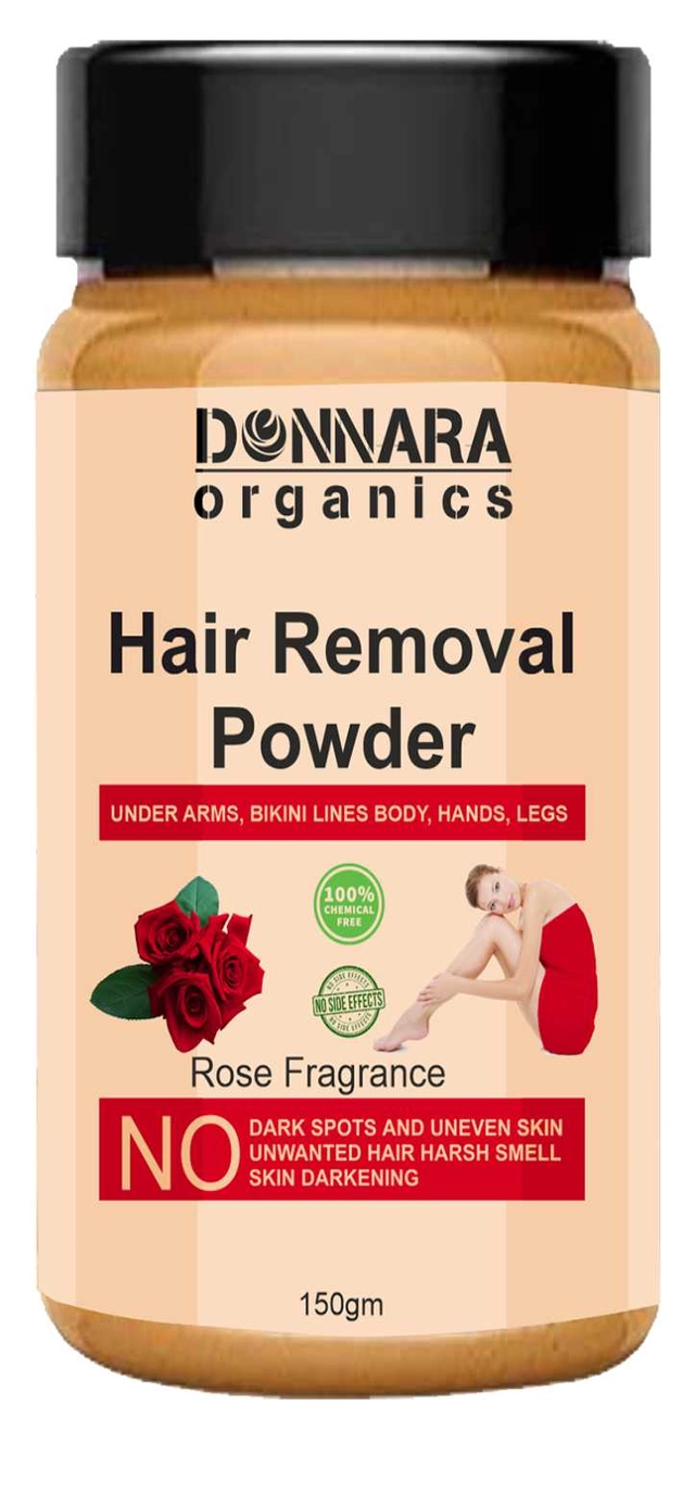 Donnara Organics Rose Fragrance Painless Hair Removal Powder (150 g)