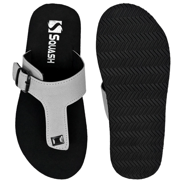 Slippers for Men (Grey & Black, 6)