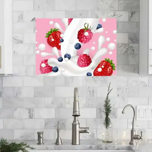 गॉड & गोड्स किचन टाइल 34 वॉल स्टीकर (40 x 60 x 0.1 Cm)