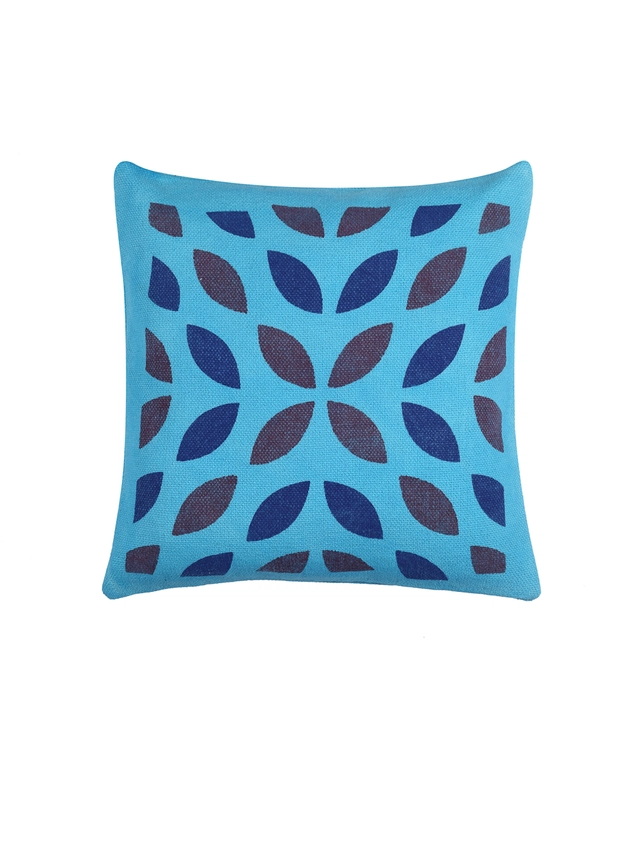 Cotton Cushion Cover (Sky Blue, 16x16 inches)