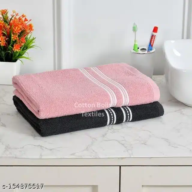 Black and 2024 pink bath towels