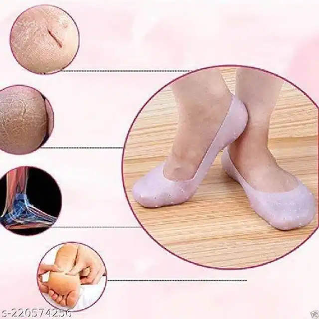 Moisturizing Silicon Gel Socks (Beige)