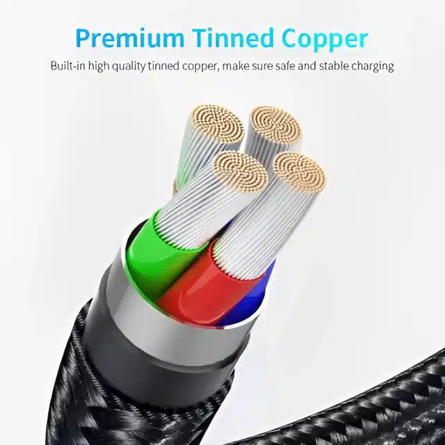 Copper Magnetic Charging Cable (Black)