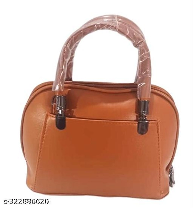 Faux Leather Handbag for Women (Brown)