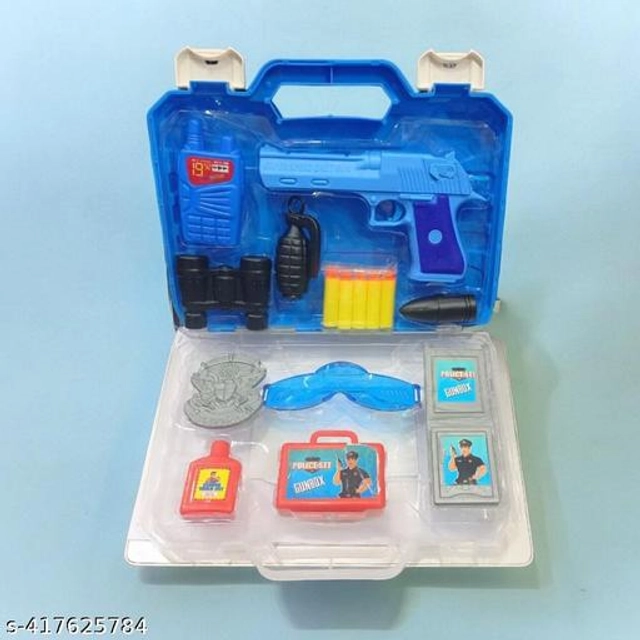 Police Set with Foldable Suitcase Toy for Kids (Multicolor, Set of 1)