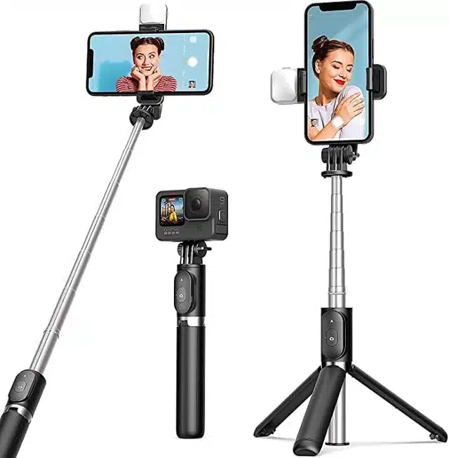 Selfie Stick R1s with Tripod Stand (Black)