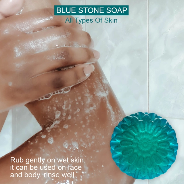 Organic Blue Stone Refreshing Bathing Soap (100 g)