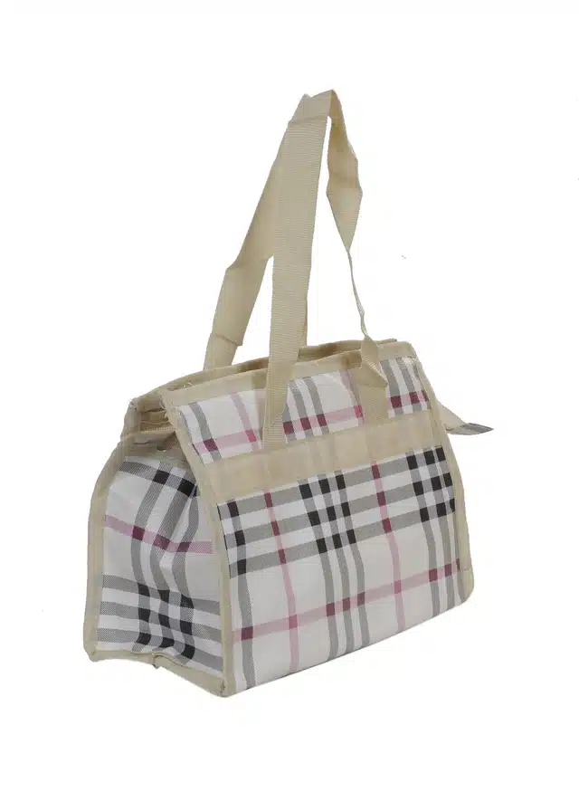 Canvas Spacious Small Travel Bag for Women MultiPUrpose Bag for Women (White, Small) (SC-021)