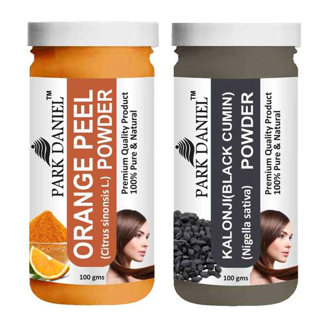 Park Daniel 100% Pure & Natural Orange Peel Powder & Kalonji (Black Cumin) Powder (Pack Of 2, 100 g) (SE-582)