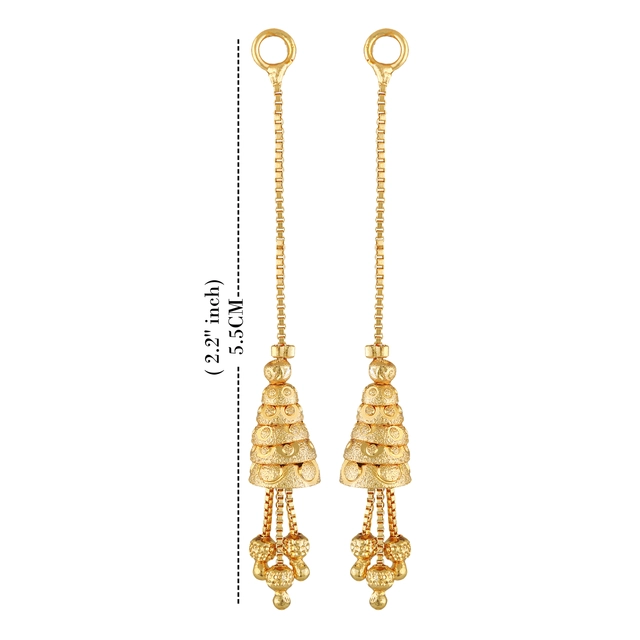 Alloy Earrings for Women & Girls (Gold, Set of 1)