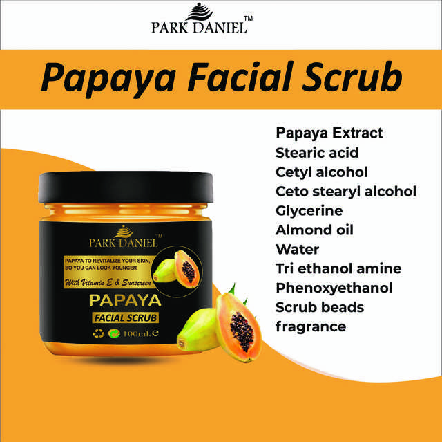 Park Daniel Papaya and Haldi Chandan Facial Scrub (Pack of 2, 100 ml) (SE-447)