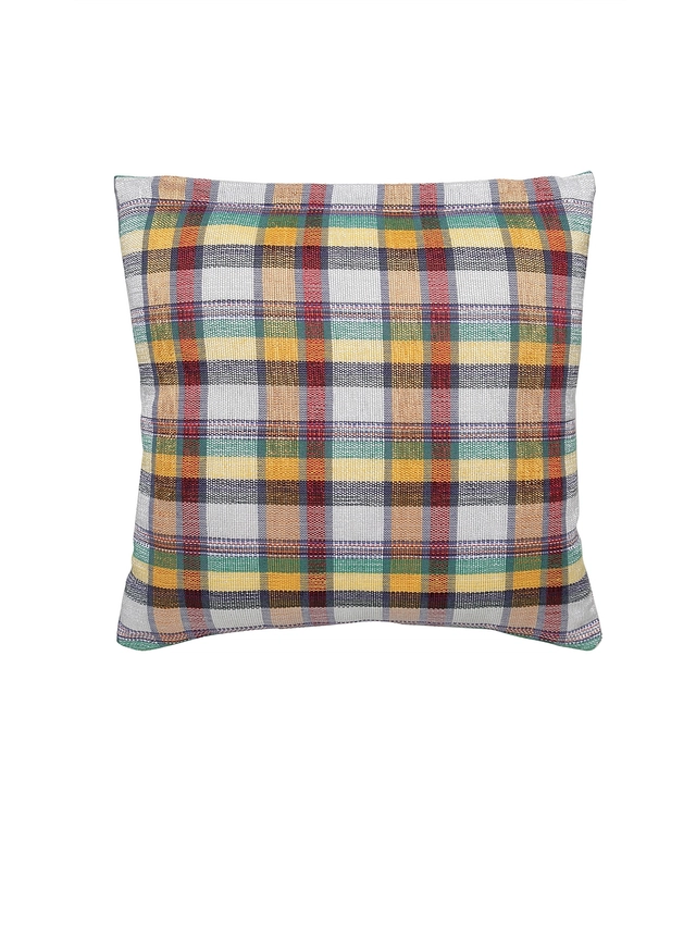 Cotton Cushion Cover (Multicolor, 16x16 inches)