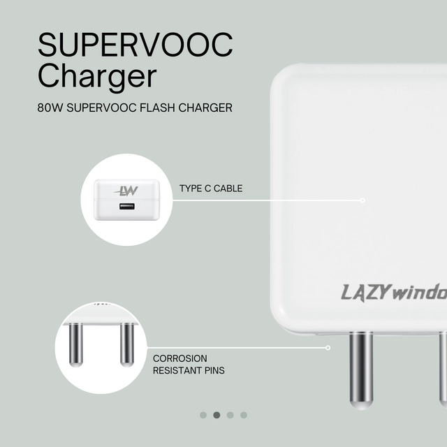 Fast Mobile Charging Adapter (White, 80 W)