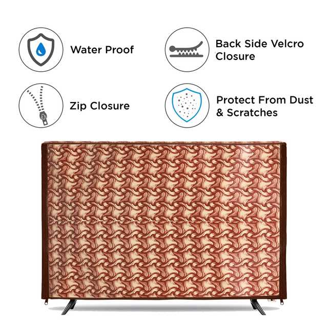 E-Retailer Transparent LCD/LED T.V Protector Cover With Zipper Enclosure for 42 Inch Suitable for All Major Brand & Model (Brown, 39x3x24 Inches) (ER-219)