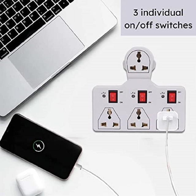 Kaltron 4+3 Portable Extension Board (White)