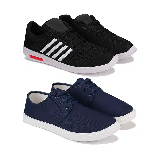 Shoes with Casual shoes for Men (Multicolor, 9) (Pack Of 2)