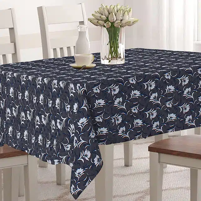 PVC Printed Table Cover (Grey, 40x54 Inches)