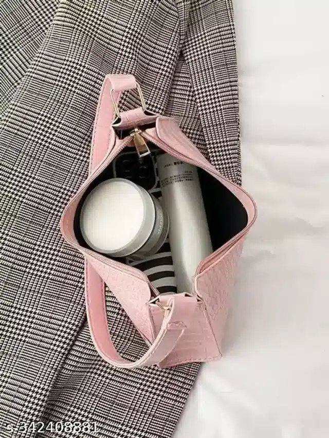 PU Hand Bag for Women (Pink)