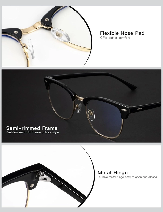 Plastic Sunglasses for Men & Women (Black)