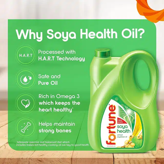 Fortune Soya Health Refined Soyabean Oil 5 L