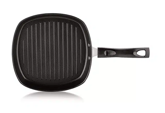 Xtend Aluminium Gas Stove Compatible Non Stick Grill Pan (Pack of 1, Red) (SI-11)