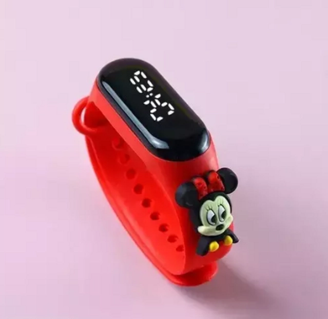 Silicone Strap Digital Watch for Kids (Red)