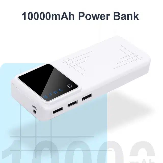 Lithium Ion 3 Out Ports Power Bank (White, 20000 mAh)