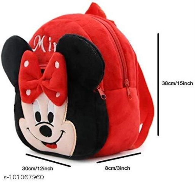 Canvas Backpack for Kids (Red & Black)