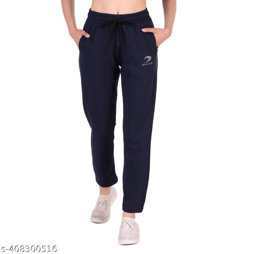 Cotton Trouser for Women (Blue, M)