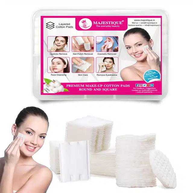 150 Pcs Make-Up Removal Cotton Pads (White, Ser of 1)