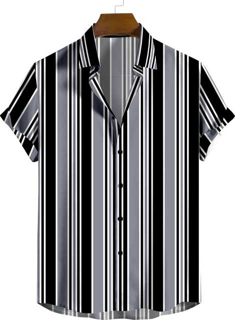 Combraided Half Sleeve Casual Mens Shirt (Grey, XL) (C71)