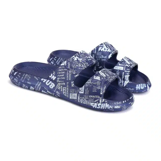 Slip On Flip Flops for Men (Blue, 8)