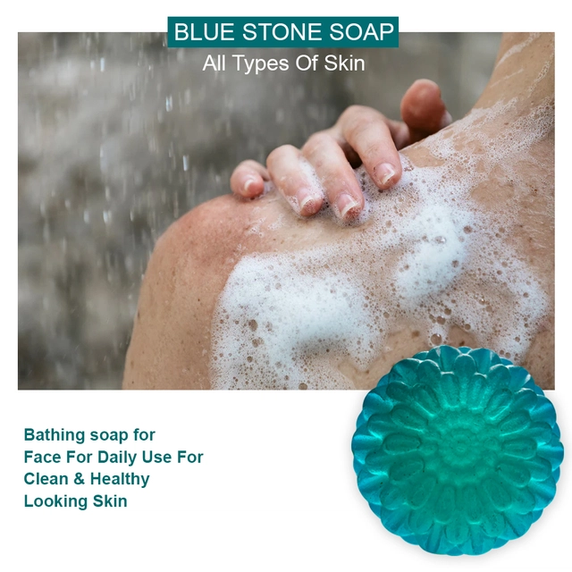 Organic Blue Stone Refreshing Bathing Soap (100 g)