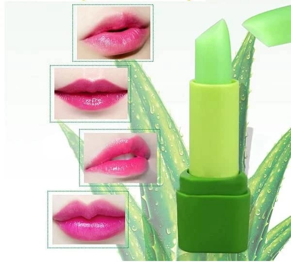 Aloe Vera Color Changing Lip Balm (Pink, 10 g) (Pack of 3)