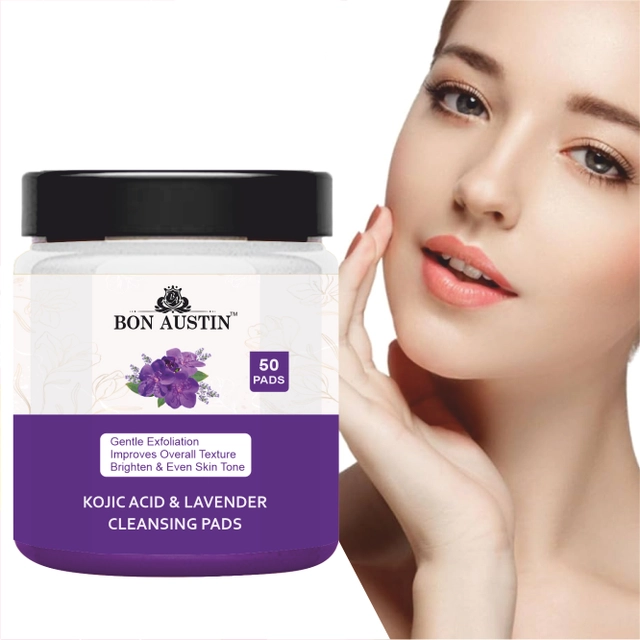 Bon Austin Kojic Acid & Lavender 50 Pcs Cleansing Pads (Pack of 1)