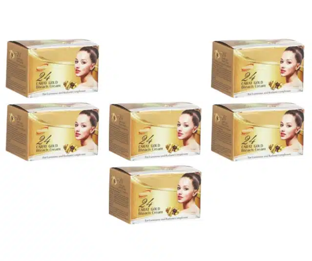 Nimson 24 Carat Gold Bleach Cream (Pack of 6, 43 g)