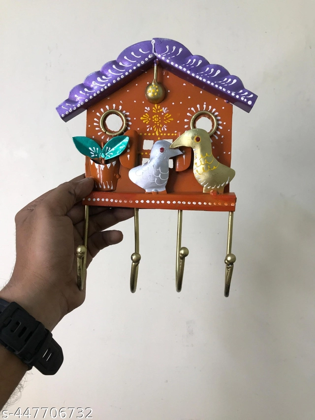 Unique Metal Butterfly Key Holder (Multicolor, 7X1X10)