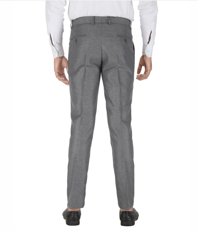 Poly Viscose Solid Trouser for Men (Grey, 28)